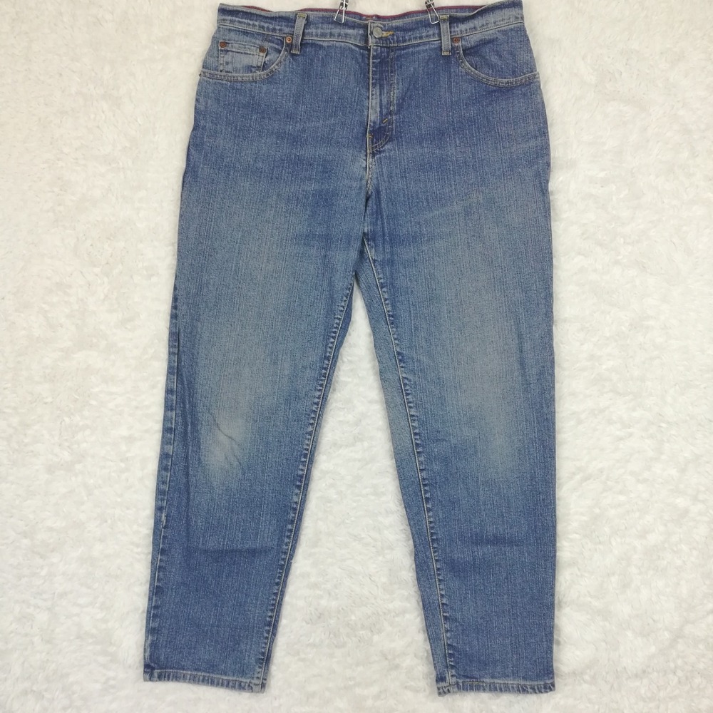 Vtg Levi's Womens Jeans 550 Relaxed Tapered Blue Denim High Rise Medium Wash 14